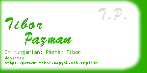 tibor pazman business card